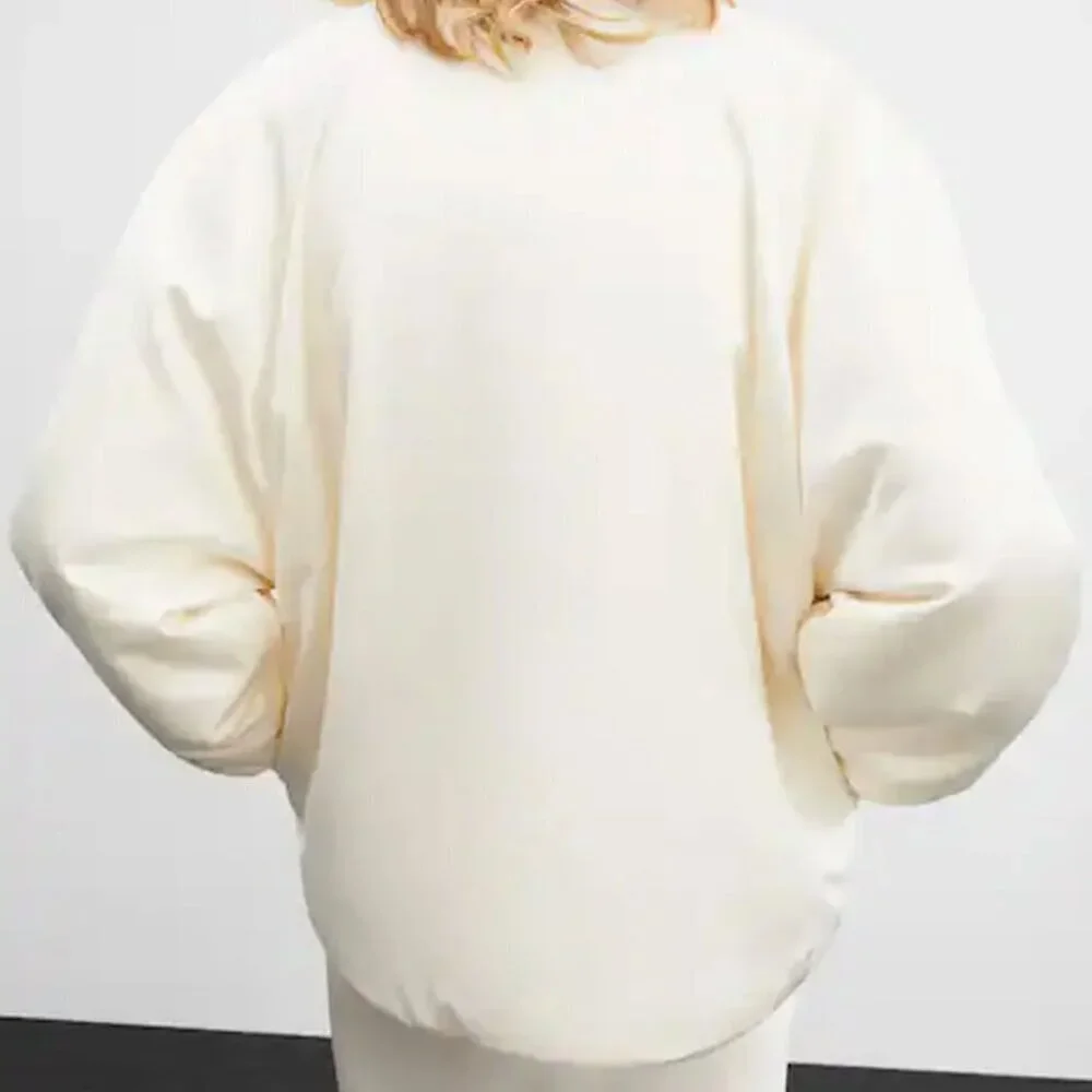 New Mango Selection Collection Quilted Satin Ecru Bomber Jacket 57006024 Med NWT